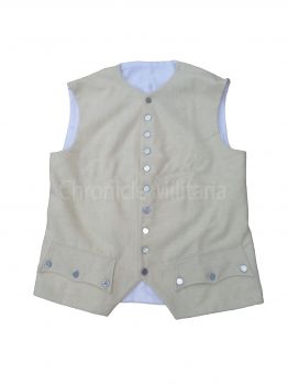 Rev War off white wool vest